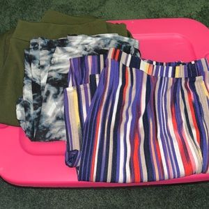 3 Pair of Flare Leg Yoga Pants 3x